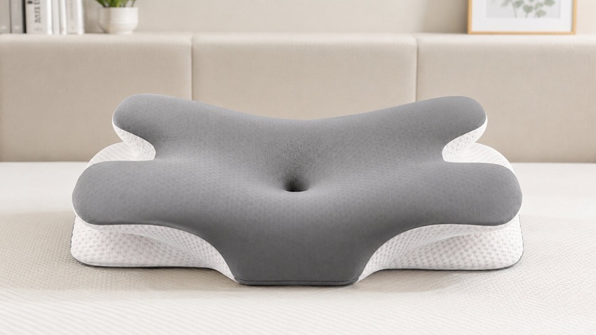 MULISOFT butterfly-shaped memory foam cervical pillow with six-zone neck and shoulder support